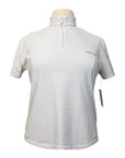 Vala Elsa Mesh Short Sleeve Zip in White