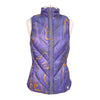 Dover Saddlery Puffer Vest in Blue/ Purple Waves reversible
