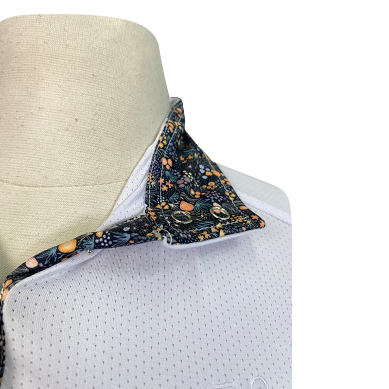 Hadley Performance Show Shirt  in White/Floral 