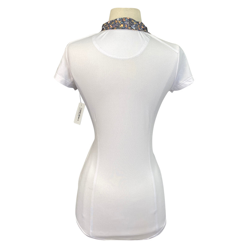 Hadley Performance Show Shirt  in White/Floral 