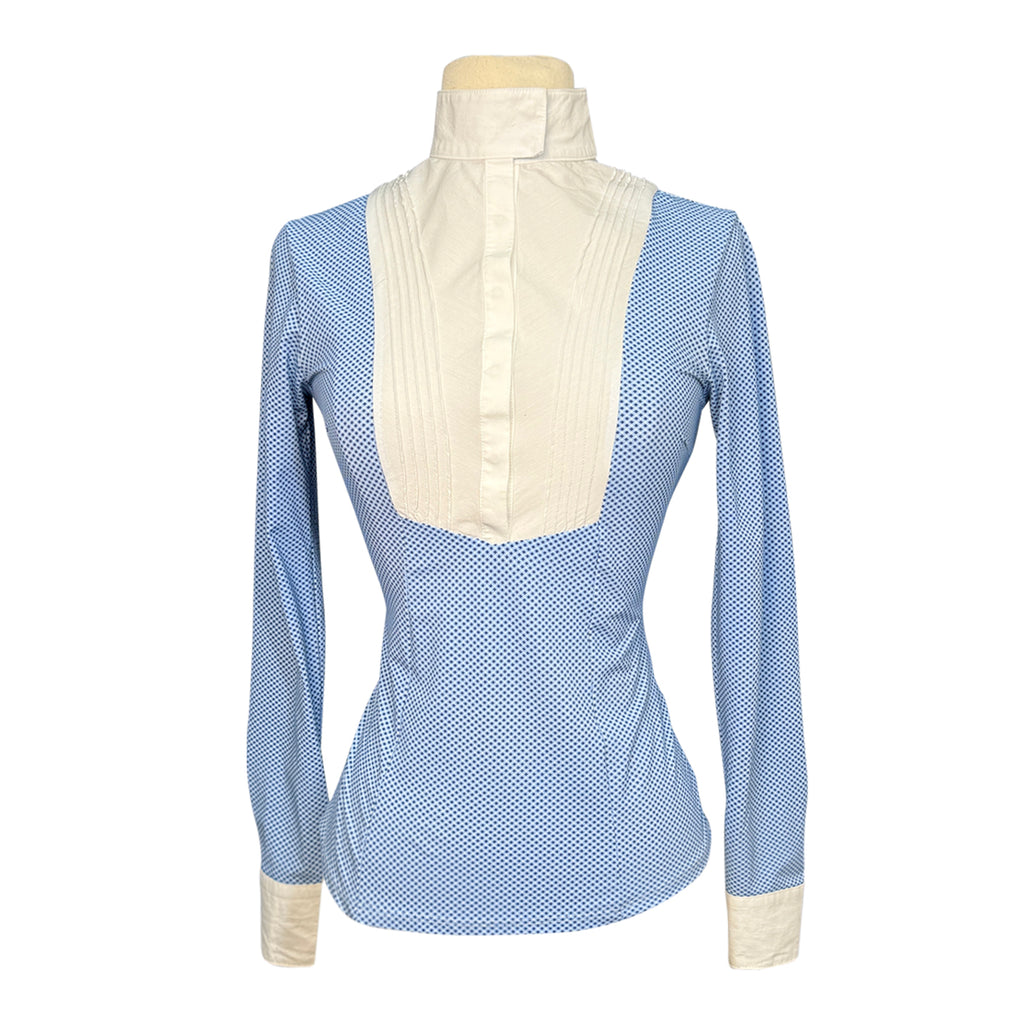 Iago 'Elenoire' Long Sleeve Show Shirt in Light Blue Geo