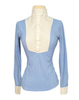 Iago 'Elenoire' Long Sleeve Show Shirt in Light Blue Geo