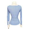 Iago 'Elenoire' Long Sleeve Show Shirt in Light Blue Geo