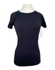 Horzehoods Short Sleeve 'Vest' Top in Black