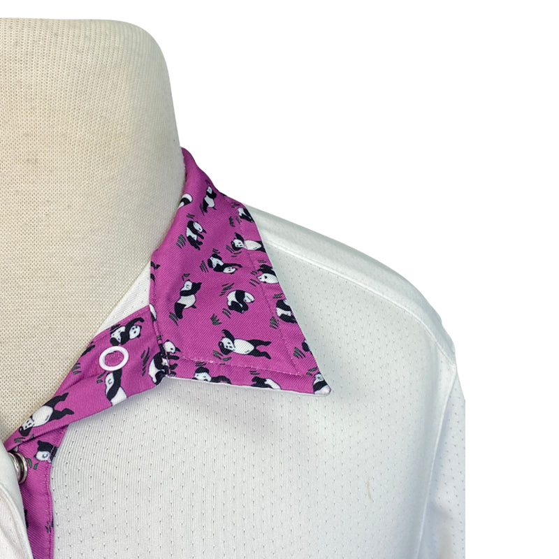 Essex Classic Talent Yarn Show Shirt in White/ Purple Panda