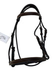 Bobby's English Tack Signature Series Classic Raised Snaffle Bridle in Mahogany