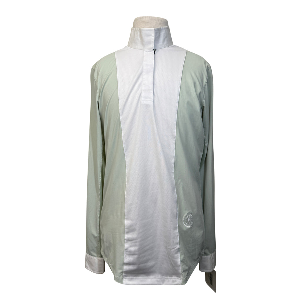 Essex Classics 'Luna Performance' Show Shirt in White/Light Green