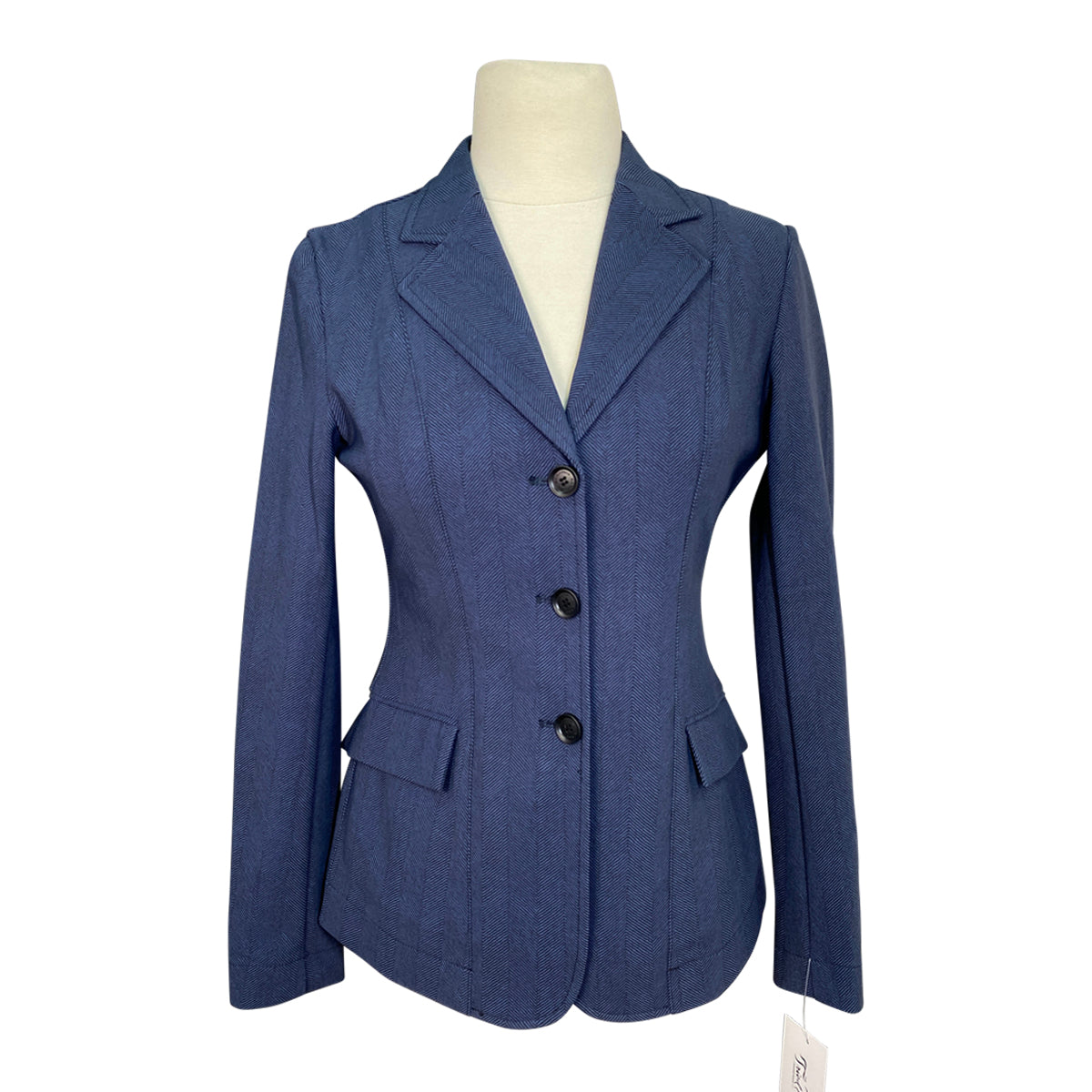 RJ Classics 'Monterey' Orange Label Show Coat in Navy Herringbone 