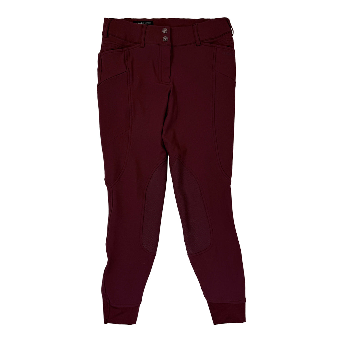 Ariat 'Prelude' Knee Patch Breeches in Wine - Women's 26R
