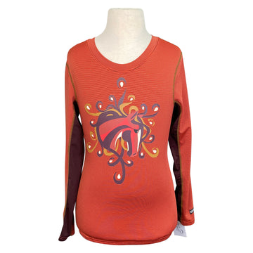 Kerrits Long Sleeve Tech Tee in Scarlet Stripe