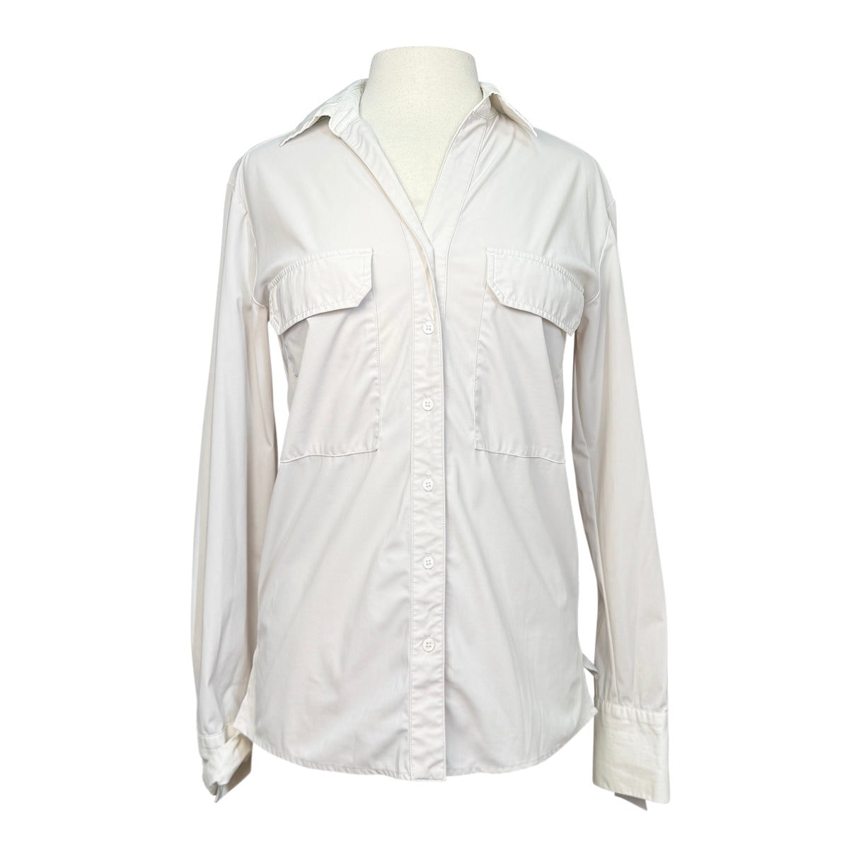Solid Citizen 'Jessica' Button Down Long Sleeve Shirt in Bone