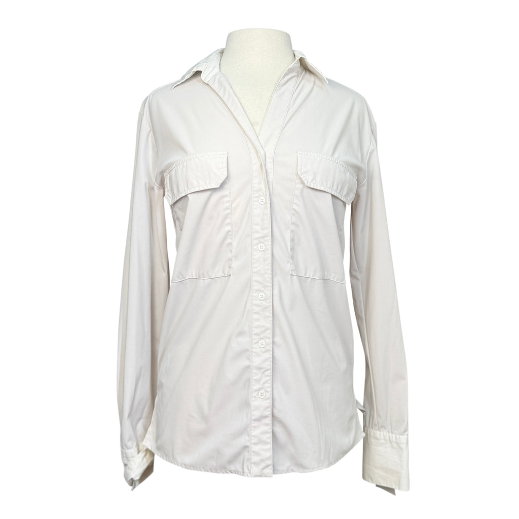Solid Citizen 'Jessica' Button Down Long Sleeve Shirt in White - Women's XS