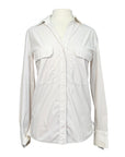 Solid Citizen 'Jessica' Button Down Long Sleeve Shirt in White - Women's XS