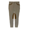 B Vertigo 'Denise' Mid-Rise Curvy Knee Patch Breeches in Tan