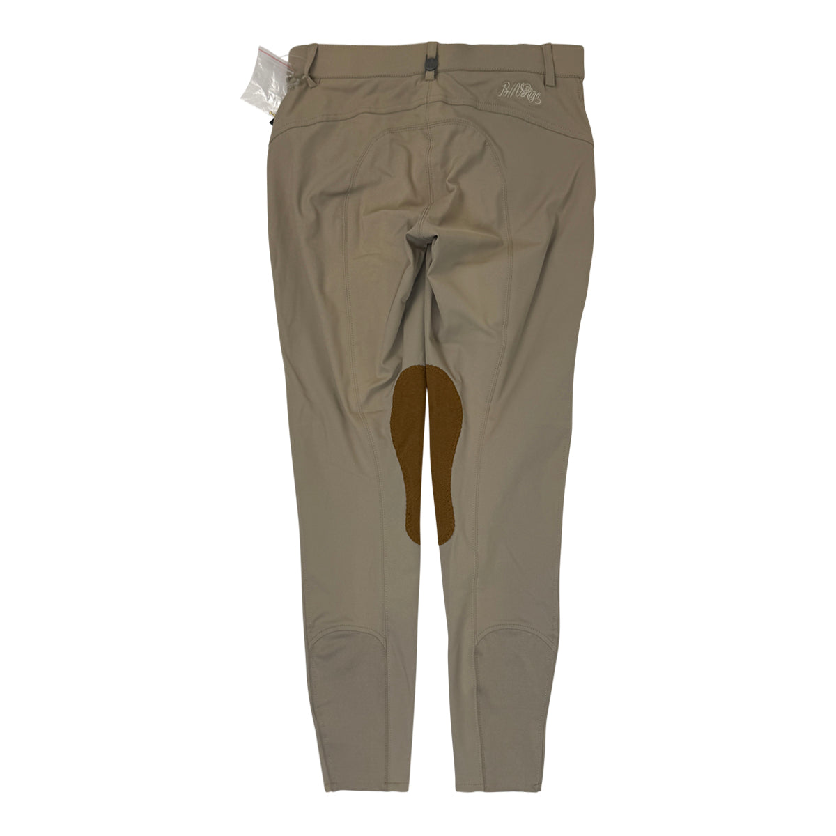 B Vertigo 'Denise' Mid-Rise Curvy Knee Patch Breeches in Tan
