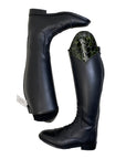 Kingsley 'Aspen 2' Field Boots in Black w/Green Crocodile