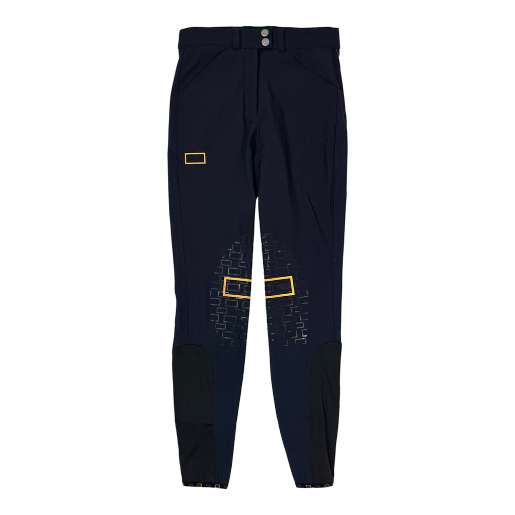Riders Gene Regular Waist Knee Patch Breeches in Navy 