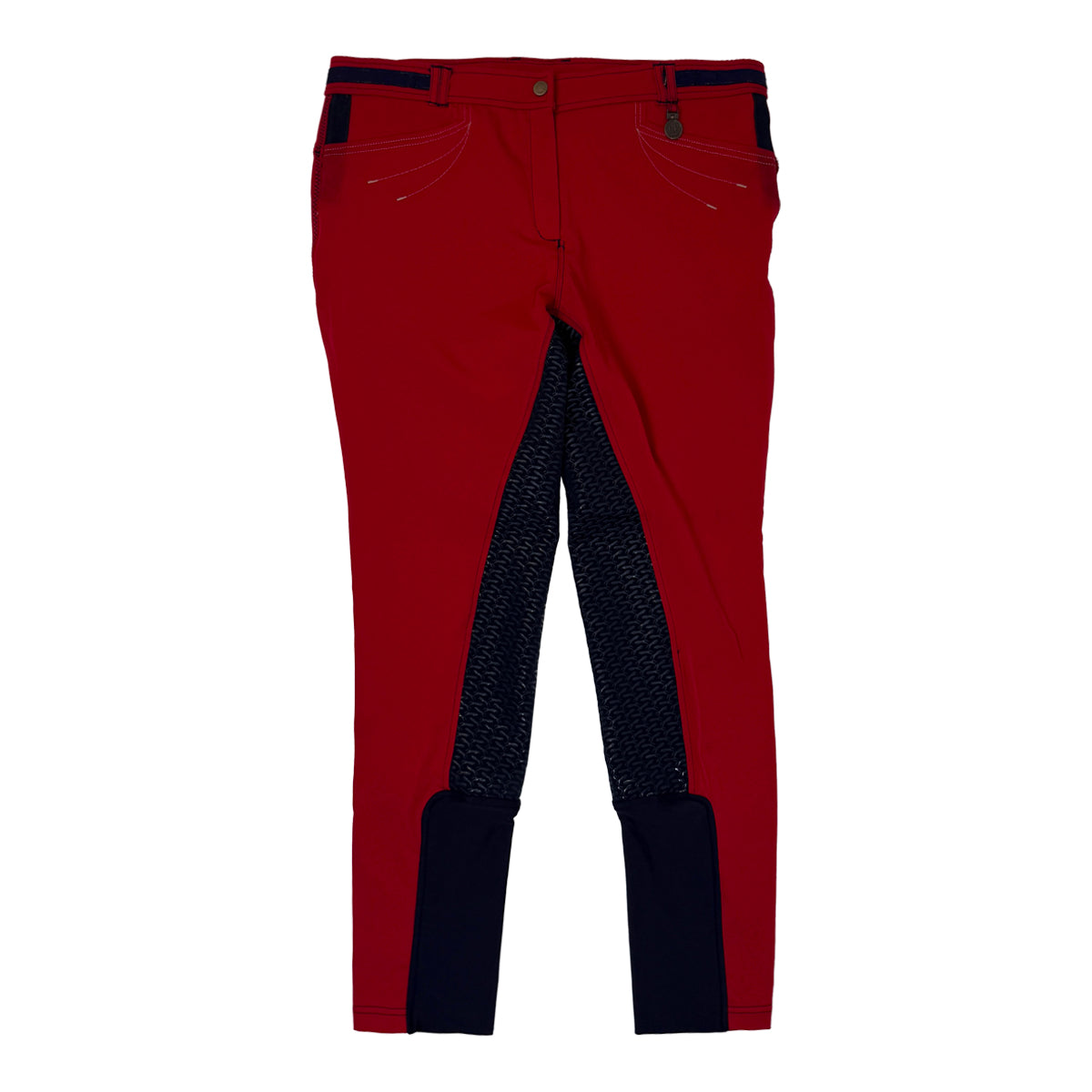 Premier Equine 'Cassa' Full Seat Gel Breeches in Red 