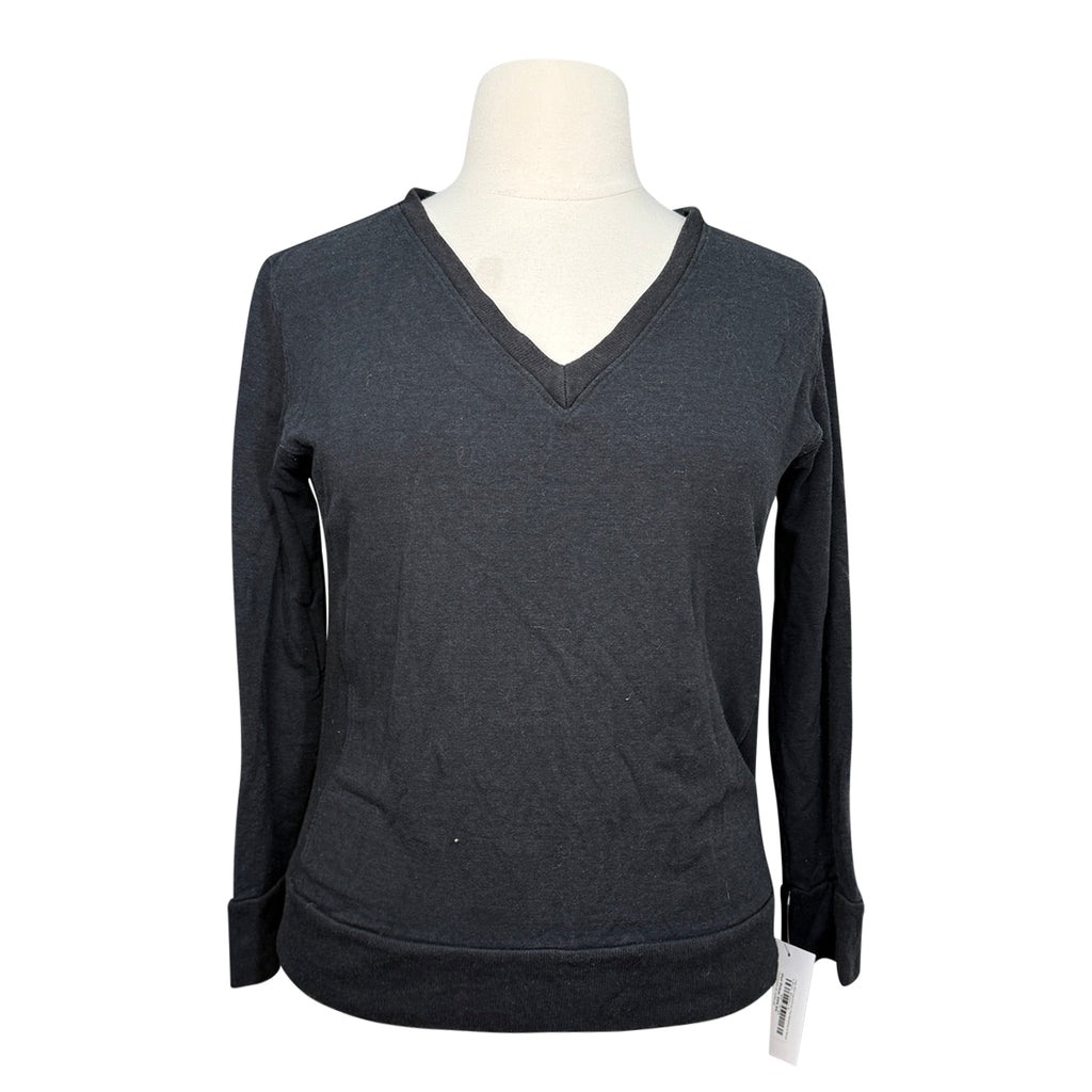 Two Bits Equestrian The Bamboo V-Neck in Black 