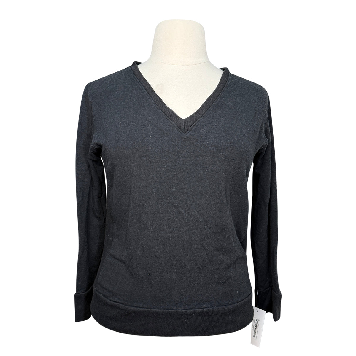 Two Bits Equestrian The Bamboo V-Neck in Black 