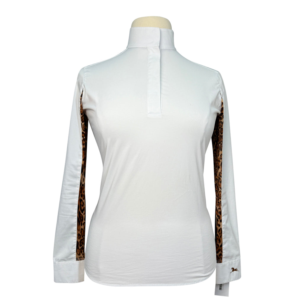 RJ Classics Women's 'Carly' 37.5 Show Shirt in White/Leopard