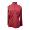 For Horses 'Gioconda' Long Sleeve Schooling Shirt in Ruby