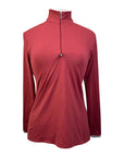 For Horses 'Gioconda' Long Sleeve Schooling Shirt in Ruby