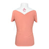 CRINIĒRE 'Margot' Short Sleeve Show Shirt in Peach