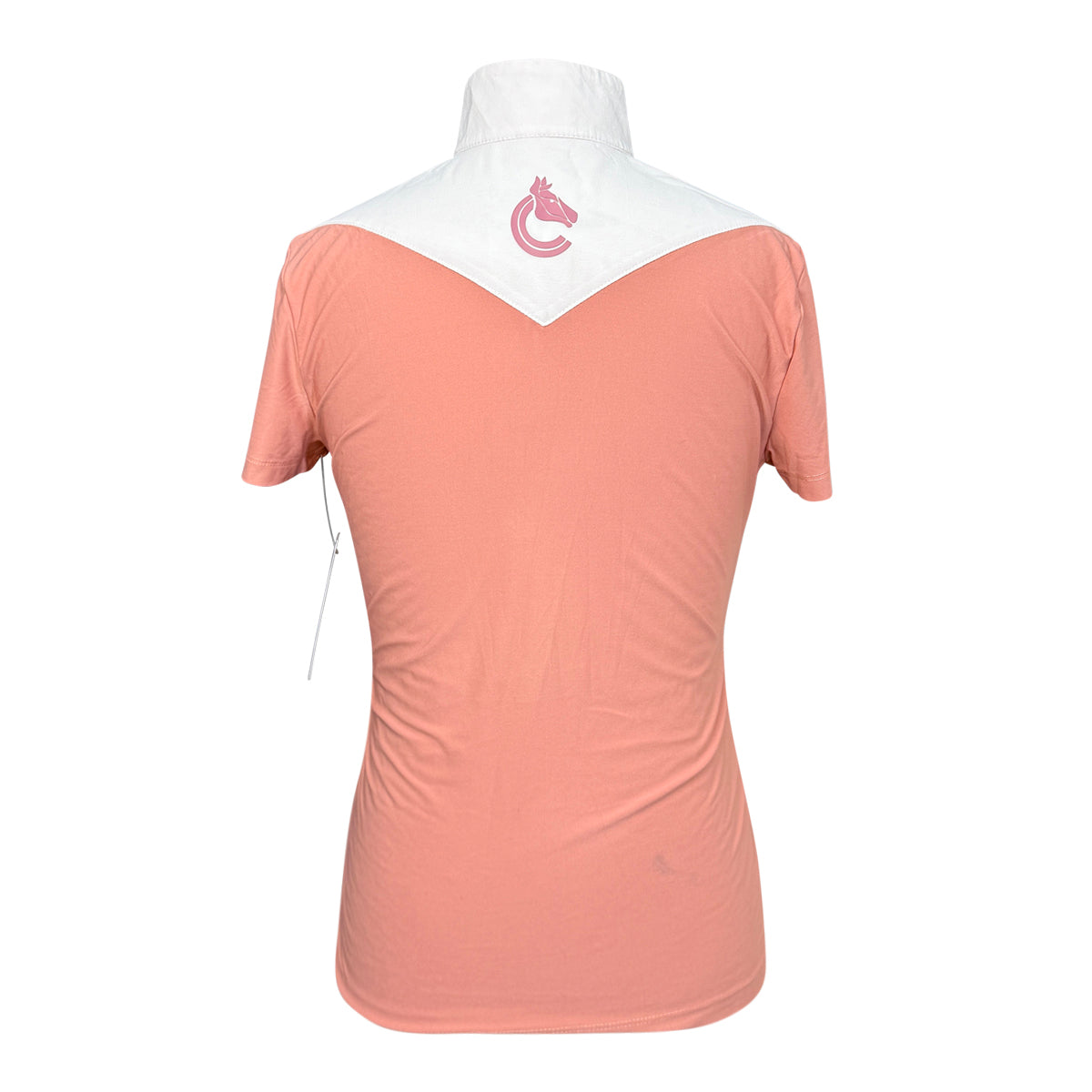 CRINIĒRE 'Margot' Short Sleeve Show Shirt in Peach