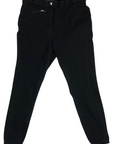 Front of Horze Active Silicone Grip Full Seat Breeches in Black