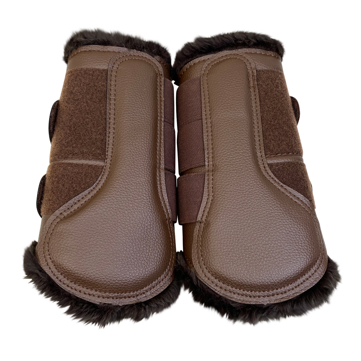 LeMieux Fleece Lined Brushing Boots in Brown