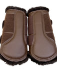LeMieux Fleece Lined Brushing Boots in Brown