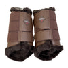 LeMieux Fleece Lined Brushing Boots in Brown