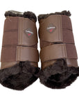LeMieux Fleece Lined Brushing Boots in Brown