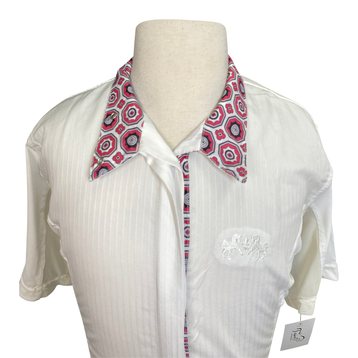 Equine Couture Short Sleeve Show Shirt in White