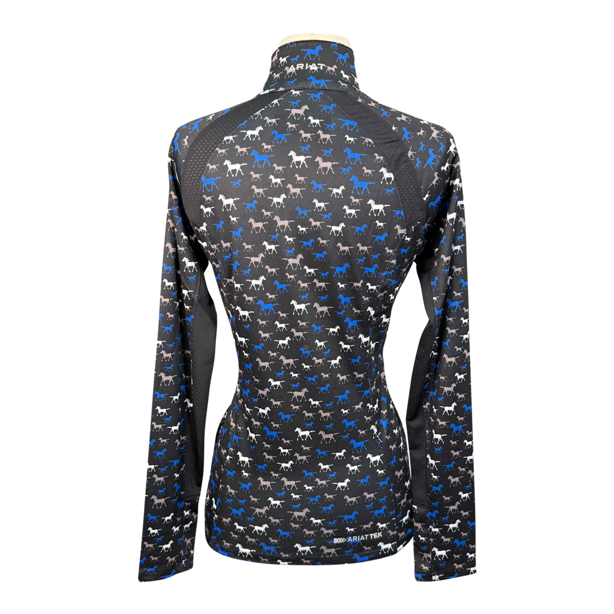 Ariat 'Sunstopper 2.0' Baselayer in Black/Trotting Horses