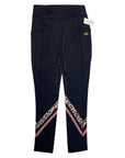 Kastel Denmark Full Grip Tights in Black/Pink Cheetah - Women's Large