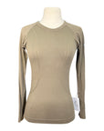 TKEQ The 'Kennedy' Seamless Long Sleeve in Suede - Women's S/M
