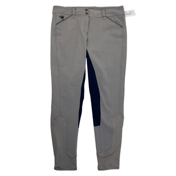 SmartPak Piper Full Seat Breeches in Grey/Navy 