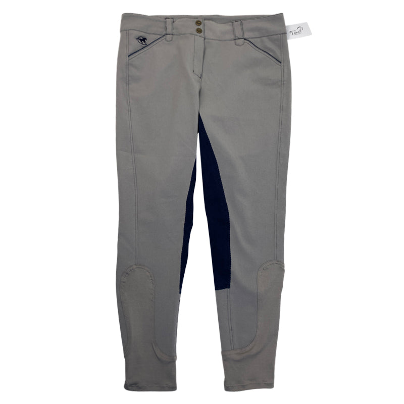 SmartPak Piper Full Seat Breeches in Grey/Navy 