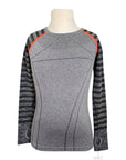 Ivivva Technical Long Sleeve Top in Grey/Coral