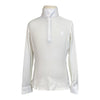 Romfh 'Signature Bits' Show Shirt in White/Aqua Horses - Children's Large