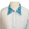 Romfh 'Signature Bits' Show Shirt in White/Aqua Horses - Children's Large