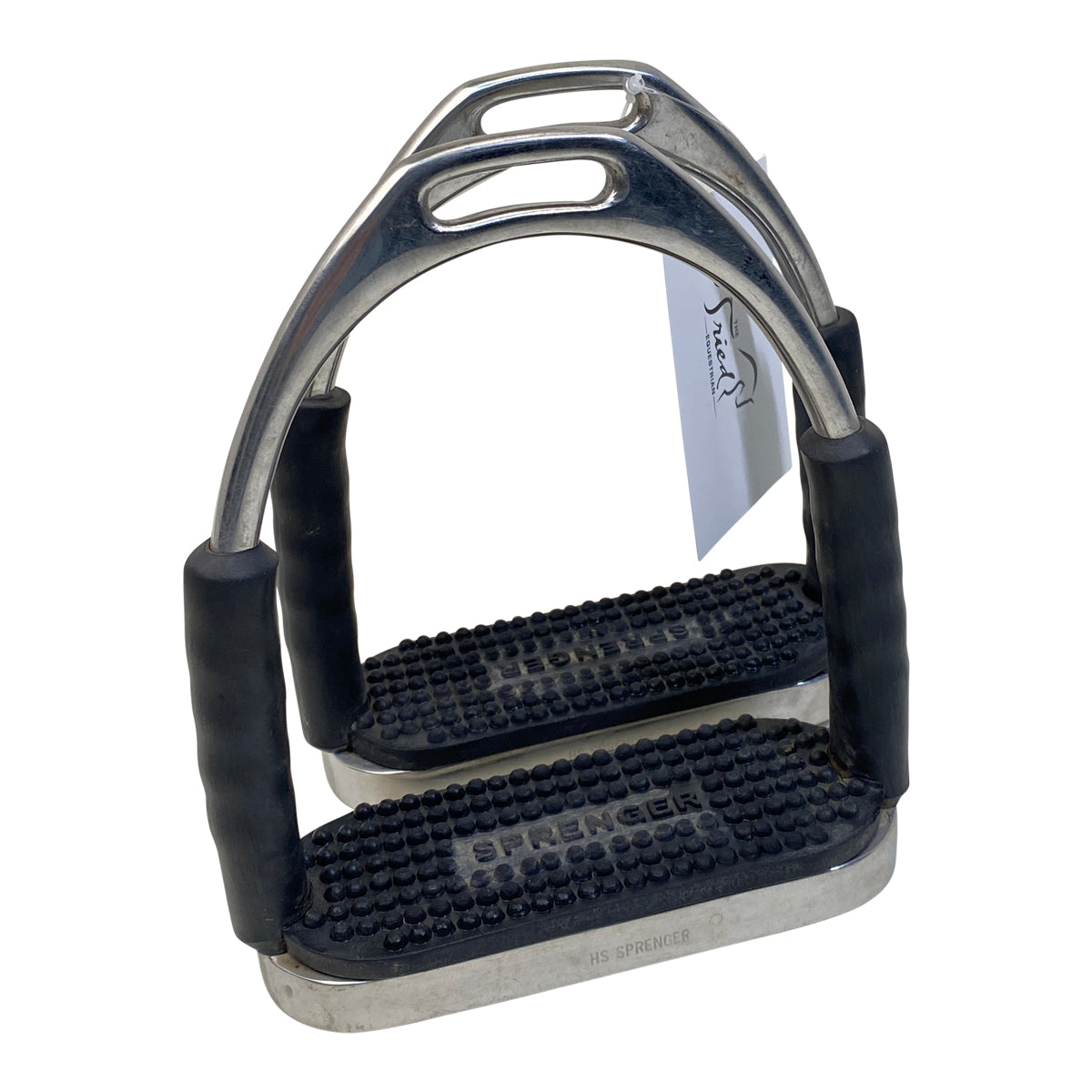 Herm Sprenger 'System-4' Stirrup Irons in Black/Stainless Steel