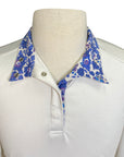 CoolBlast® 100 Kids’ 'Showtime' Long Sleeve Show Shirt in White w/Blue Floral