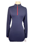 Kastel Denmark 1/4 Zip Sun Shirt in Navy/Maroon - Women's XL