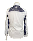 RJ Classics Junior 'Lauren' Show Shirt in Navy Hearts/White - Children's XL