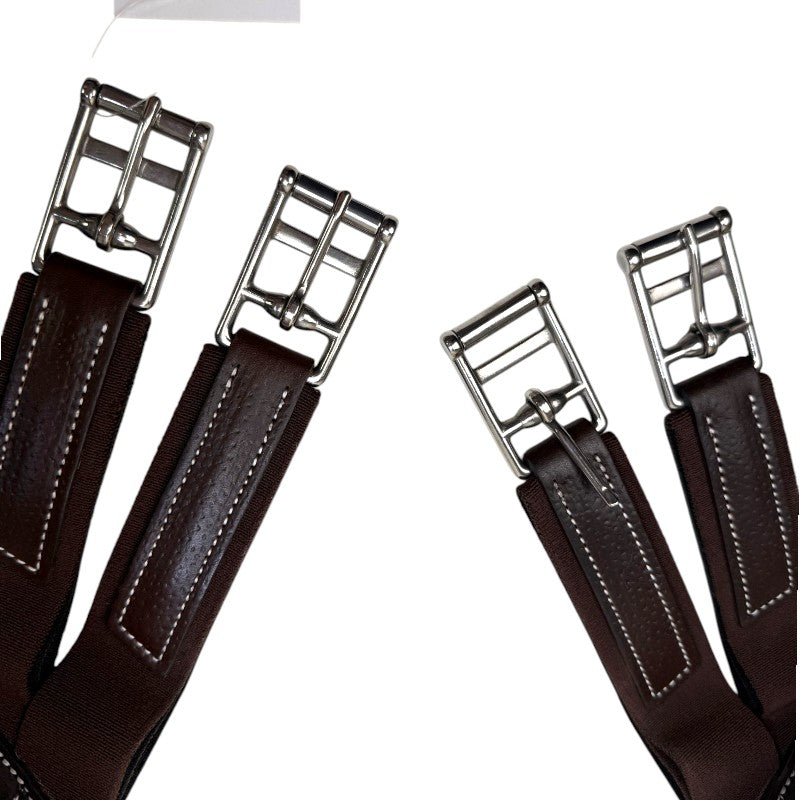 Voltaire Long Sheepskin Anatomical Girth in Chocolate