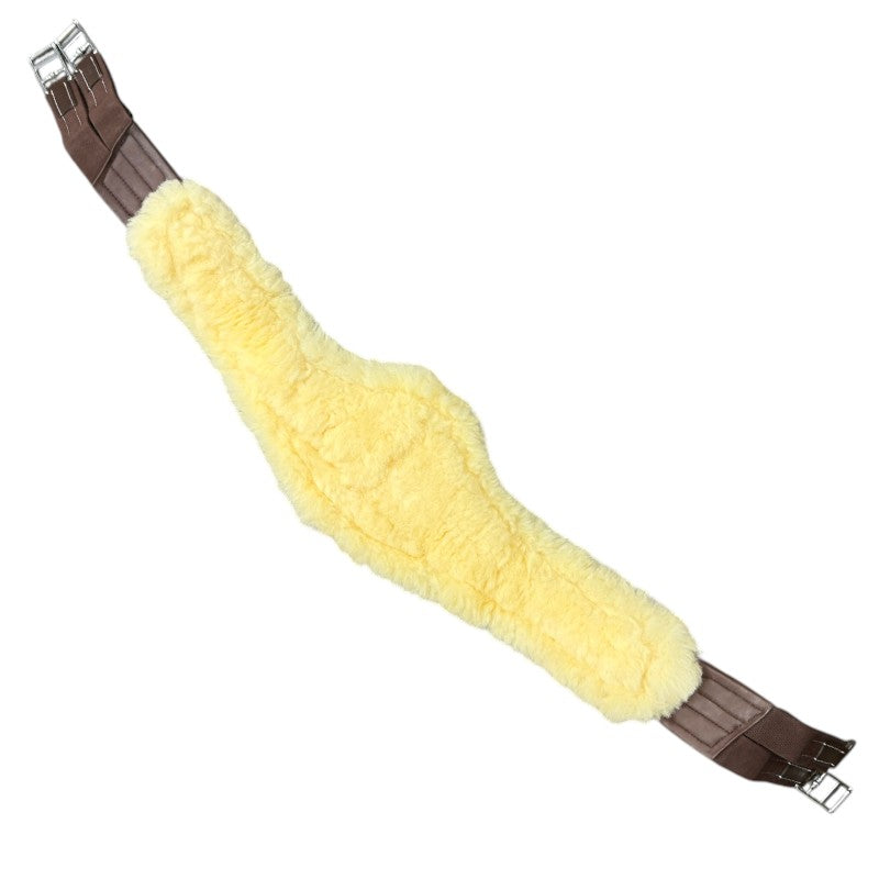 Voltaire Long Sheepskin Anatomical Girth in Chocolate