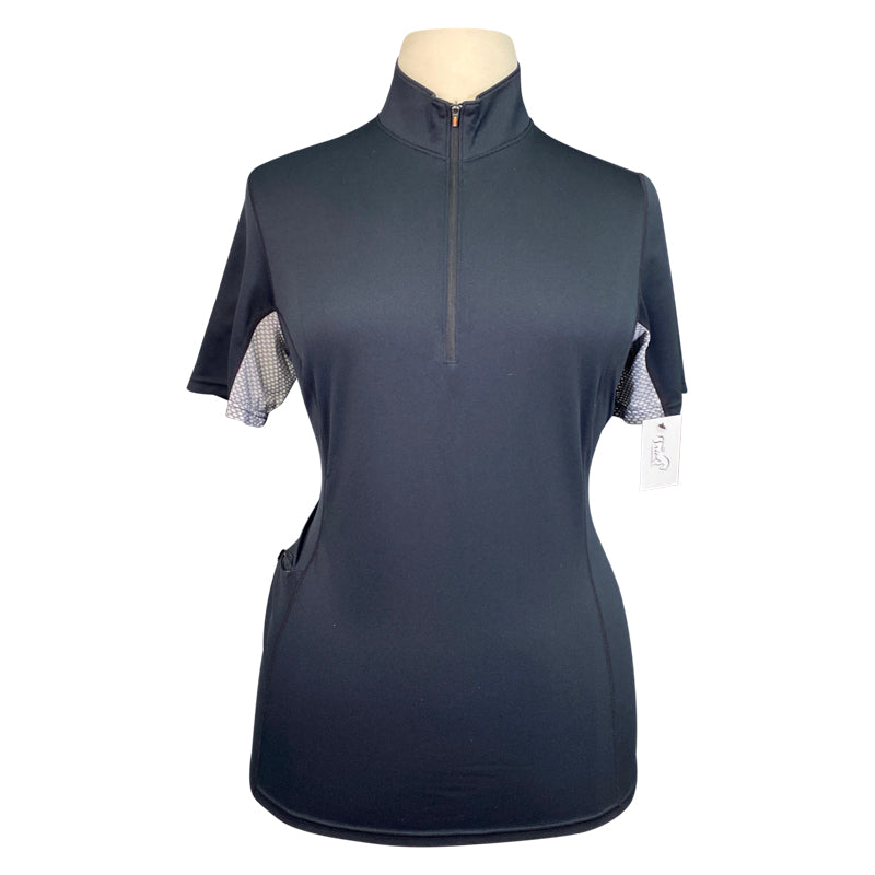 Kerrits Hybrid Shirt in White/Grey
